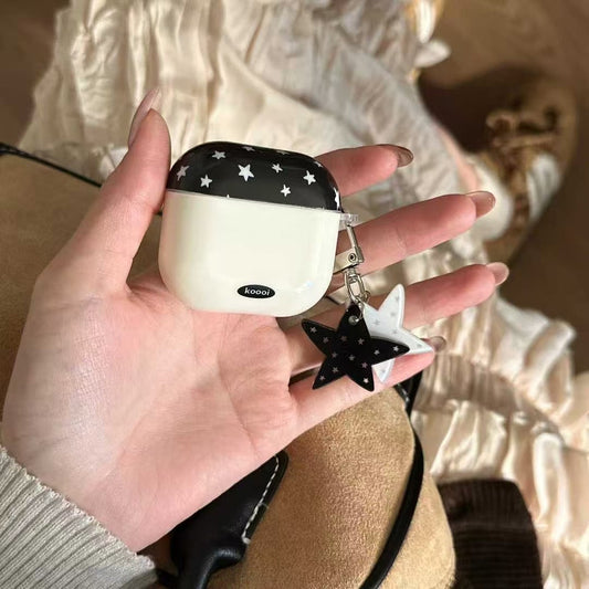 Starry Night AirPods Case with Charm – Black & White mysite