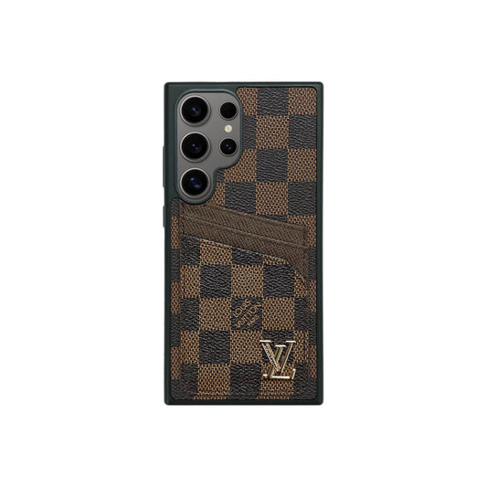 Simple Cardholder Checked Up Brown Case | Samsung mysite