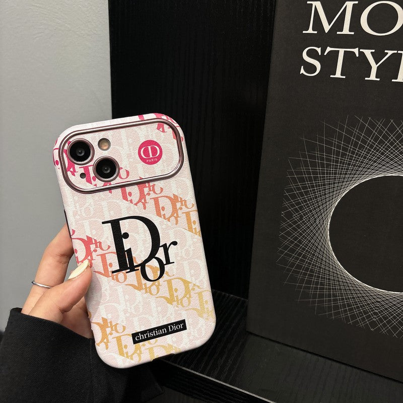 Fashion White & Brown Color Leather iPhone Case mysite