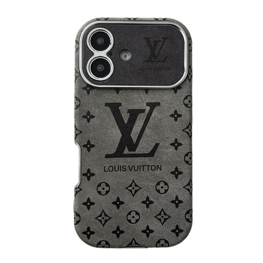 Luxury Brown & Black Color Leather iPhone Case mysite