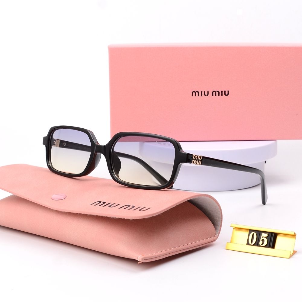 6Leopard Print Square Frame Retro Glasses & Sunglasses-s-ss