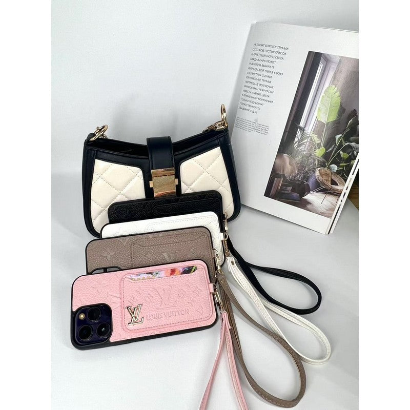 Luxury Four Colors Card Bag iPhone Case mysite