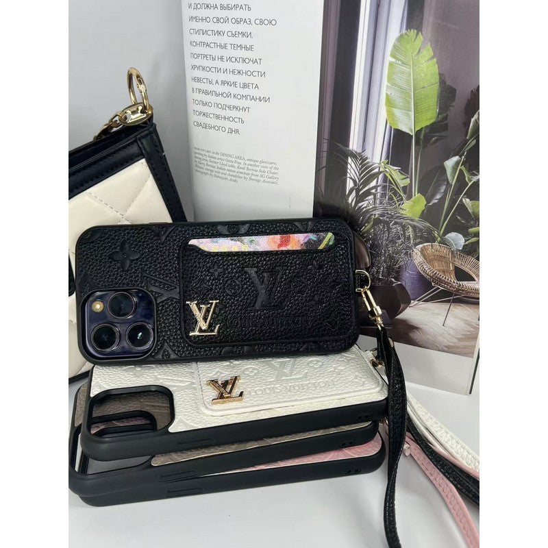 Luxury Four Colors Card Bag iPhone Case mysite