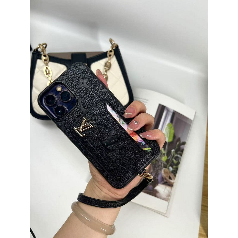 Luxury Four Colors Card Bag iPhone Case mysite