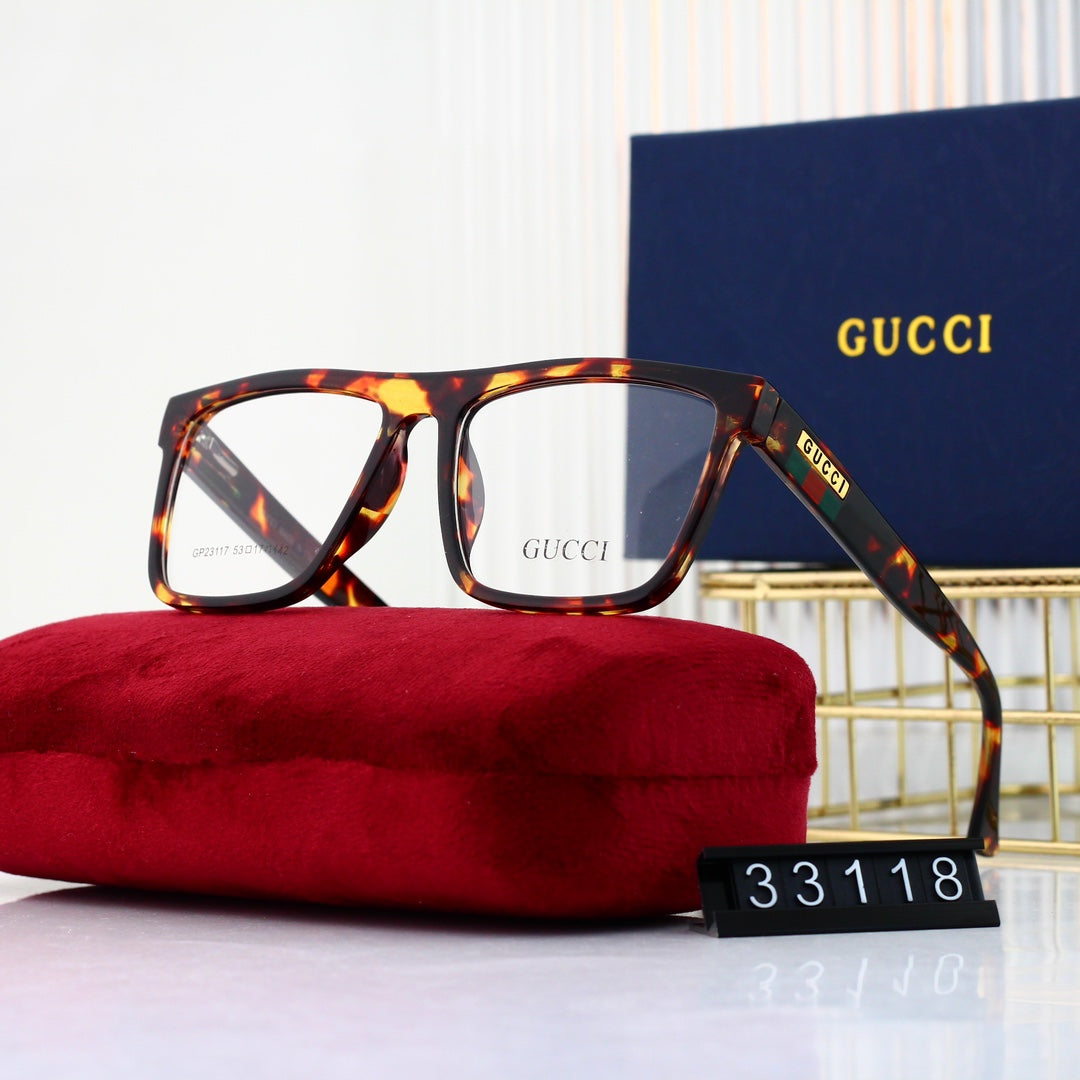 Unisex Fashionable Striped Rim Glasses-s-ss