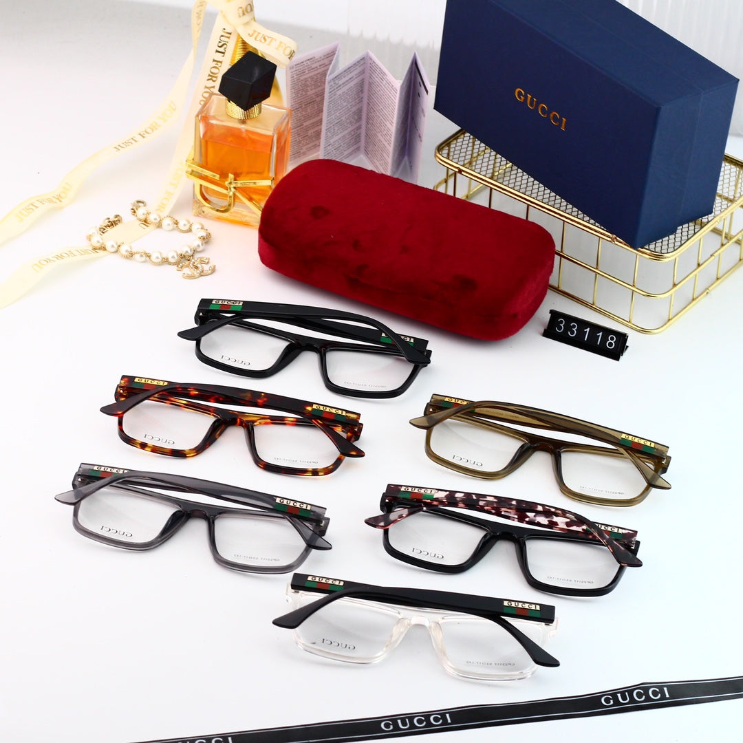 Unisex Fashionable Striped Rim Glasses-s-ss