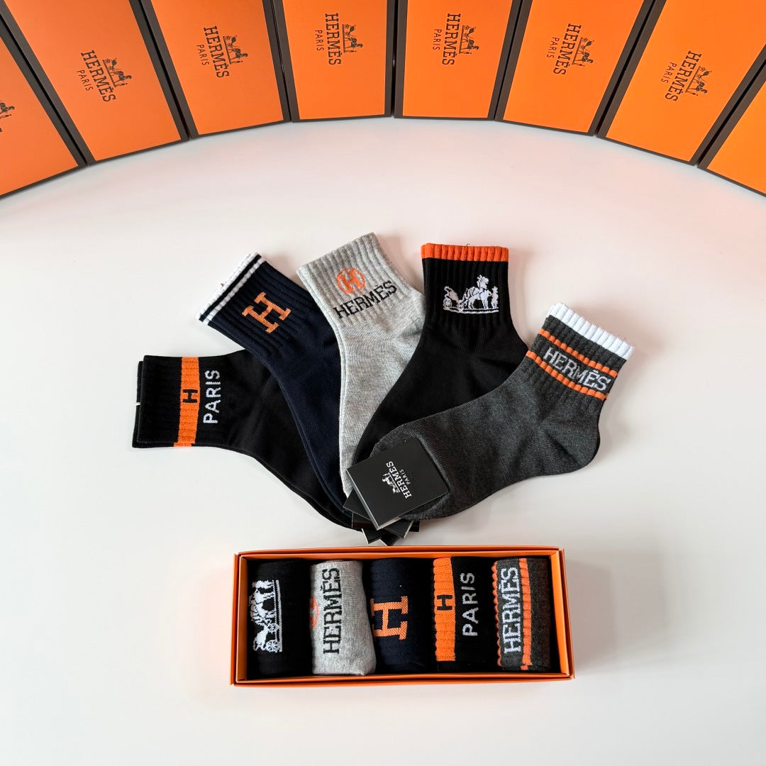 HERMES 26S ANKLE SOCKS 308046 (1 BOX)