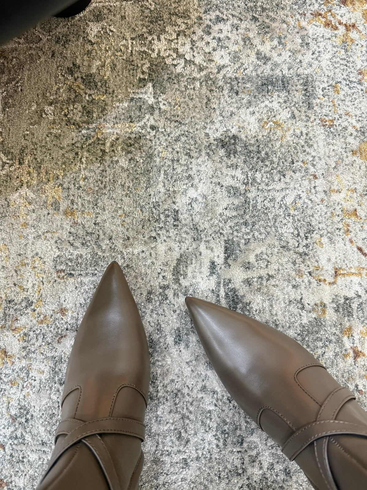 HM 26S KNEE-HIGH BOOTS 35 MM IN KHAKI GREY CALFSKIN