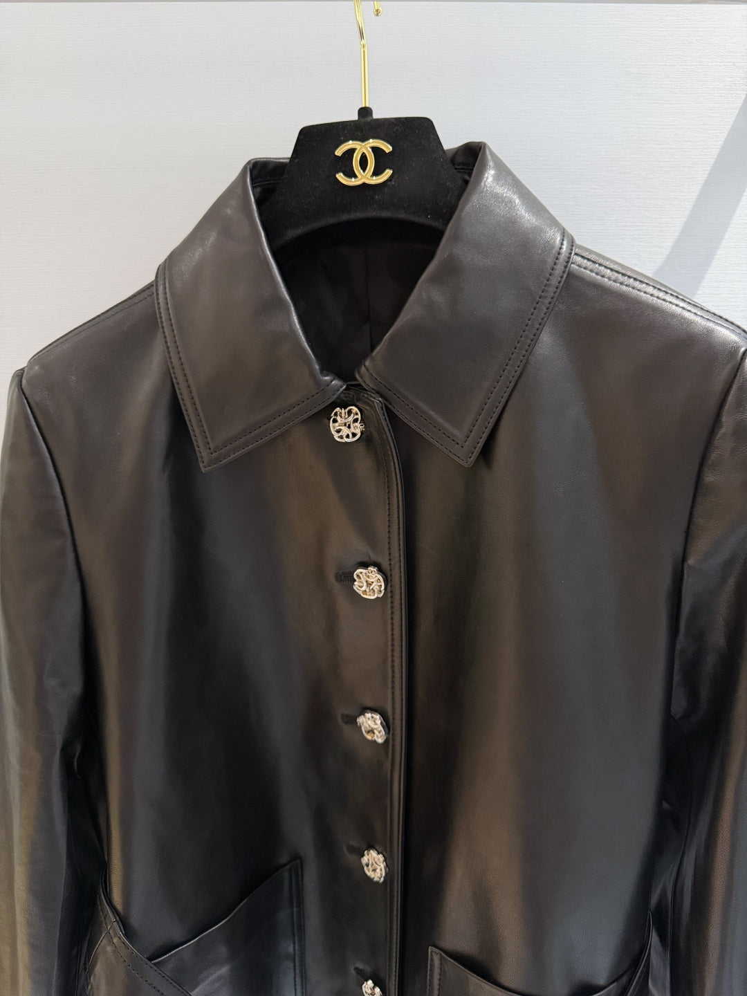 CHANEL 26S BELTED LEATHER JACKET 1725