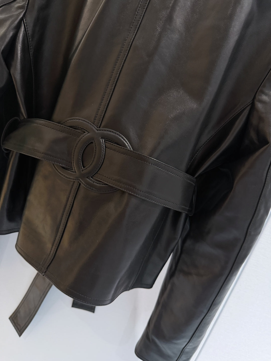 CHANEL 26S BELTED LEATHER JACKET 1725