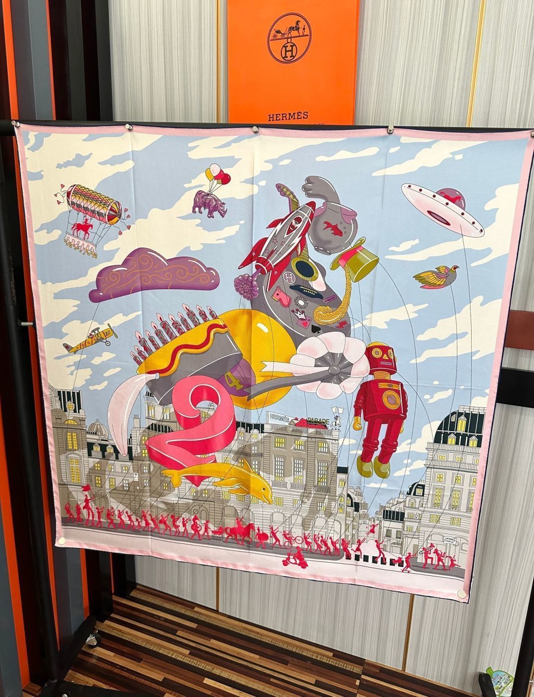HERMES 26S SCARF 90 IN SILK 496098