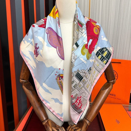 HERMES 26S SCARF 90 IN SILK 496098