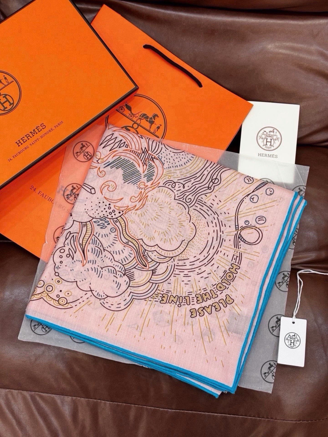 HERMES 26S SCARF 140 IN SILK AND CASHMERE 492394