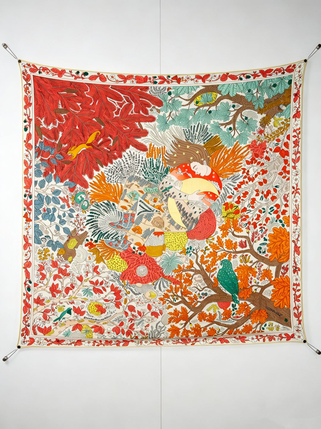 HERMES 26S SCARF 135 IN SILK AND CASHMERE 492455