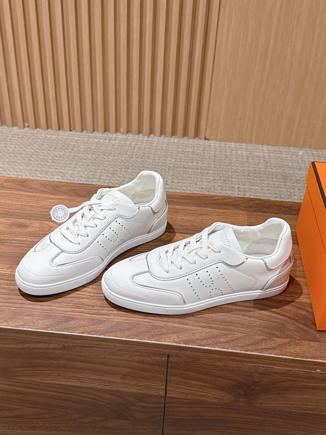HM 26S GET SNEAKERS IN WHITE CALFSKIN
