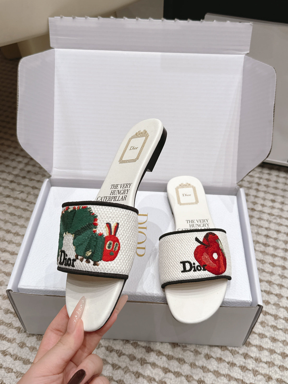 DIOR 26S D-WAY SLIDE IN MULTICOLOR CANVAS STYLE 07