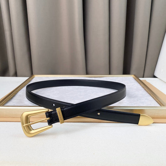 YSL 25S BELT 25 MM IN BLACK CALFSKIN 567661 mysite