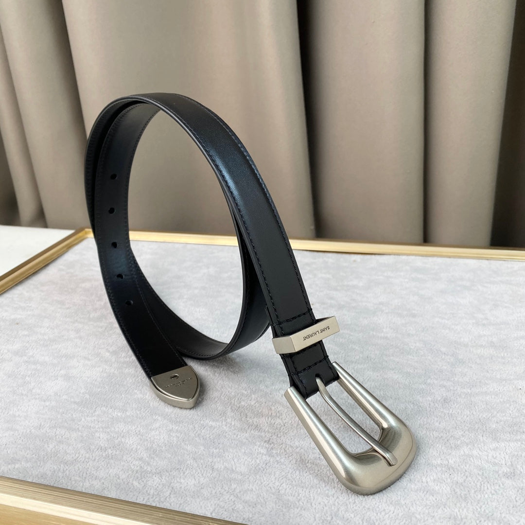 YSL 25S BELT 25 MM IN BLACK CALFSKIN 567660 mysite