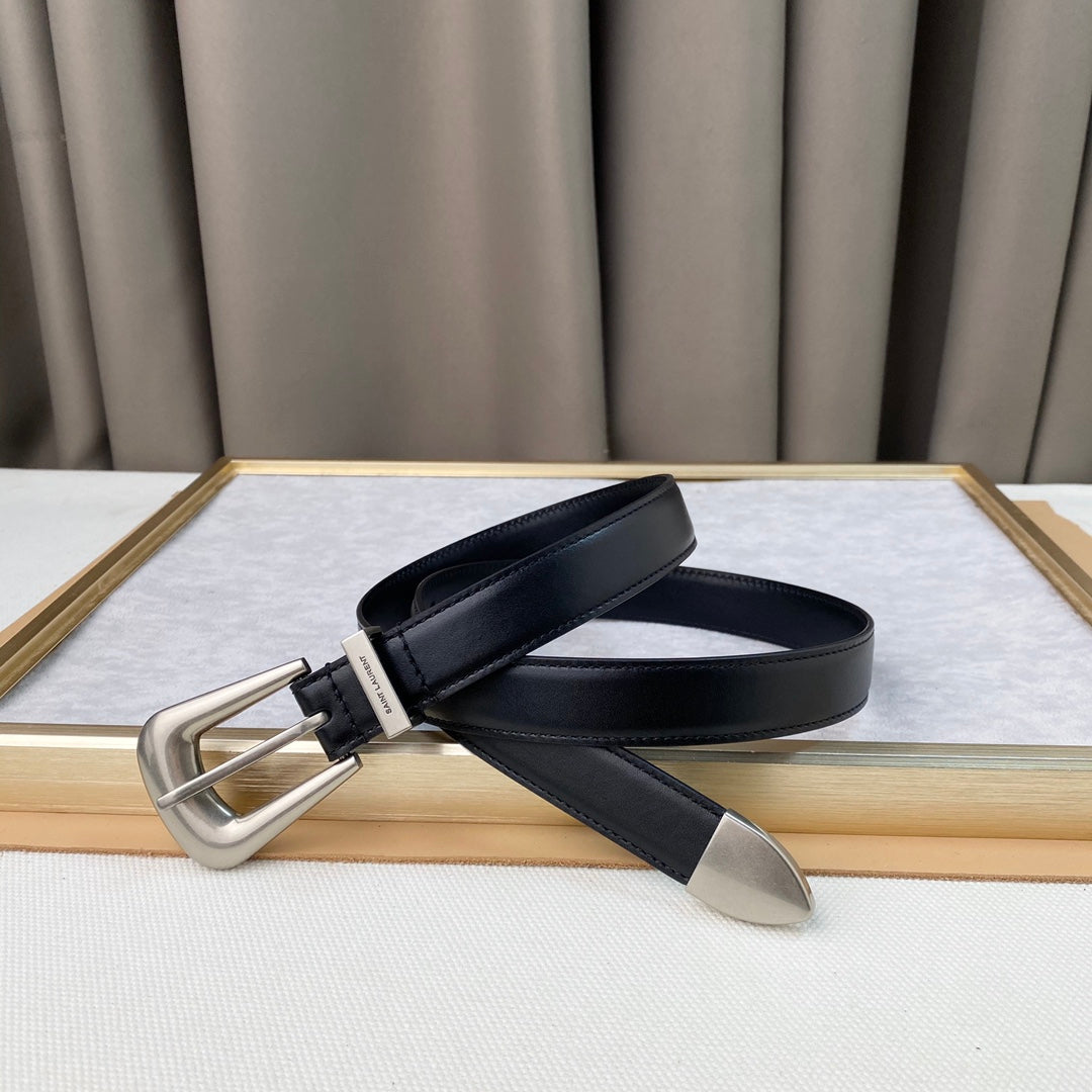 YSL 25S BELT 25 MM IN BLACK CALFSKIN 567660 mysite
