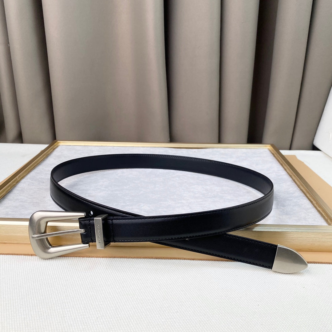 YSL 25S BELT 25 MM IN BLACK CALFSKIN 567660 mysite