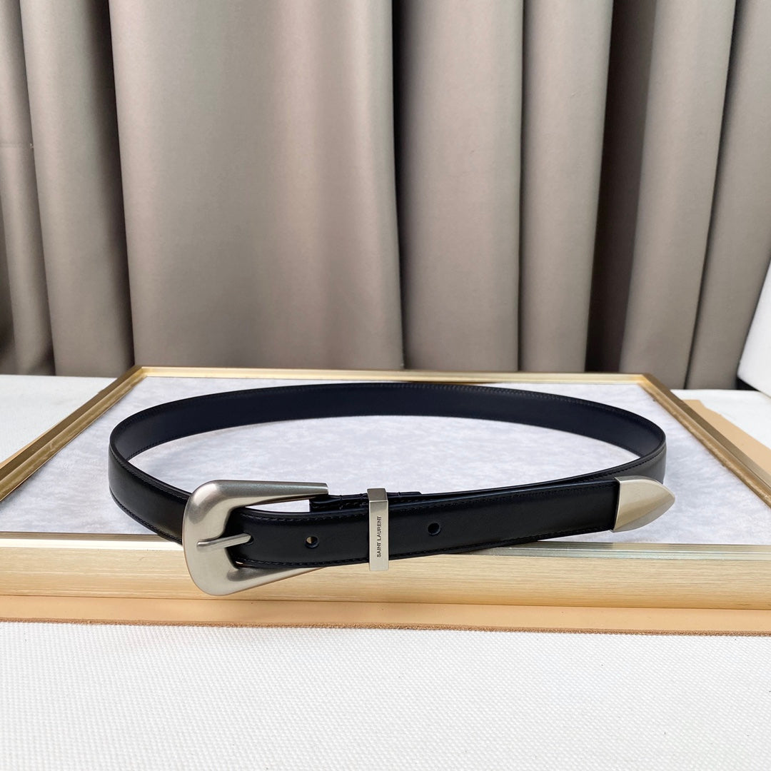YSL 25S BELT 25 MM IN BLACK CALFSKIN 567660 mysite