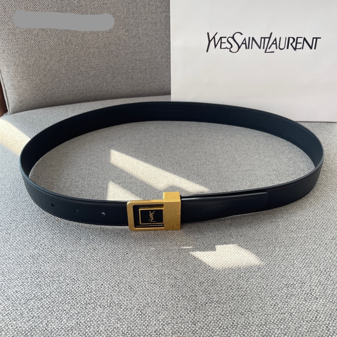 YSL 25S BELT 30 MM IN BLACK CALFSKIN 541397 mysite