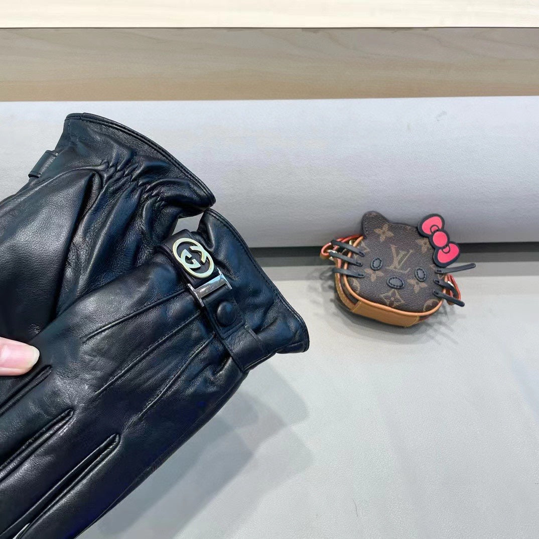 TOUCHSCREEN GLOVES IN BLACK LAMBSKIN 454568