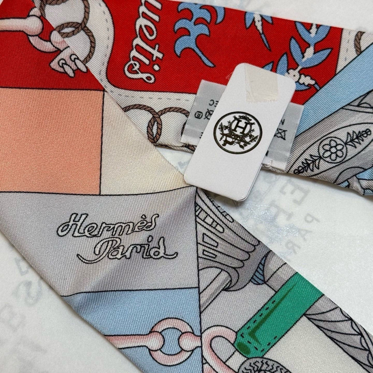 HERMES 26S TWILLY SCARF 86 IN SILK 496174