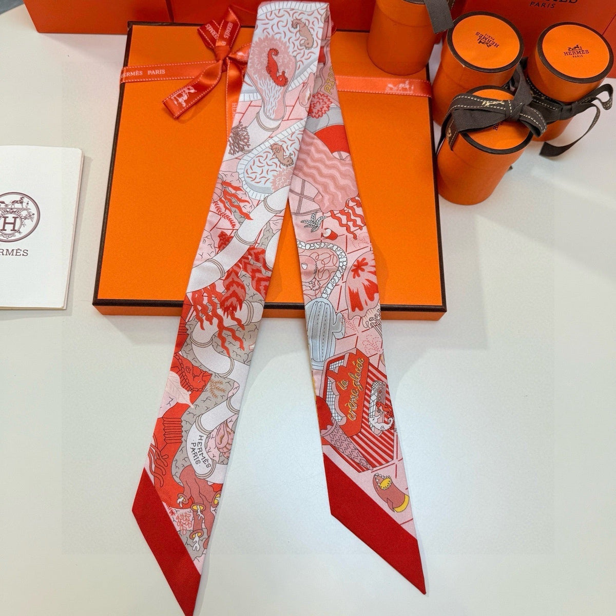 HERMES 26S TWILLY SCARF 86 IN SILK 492603