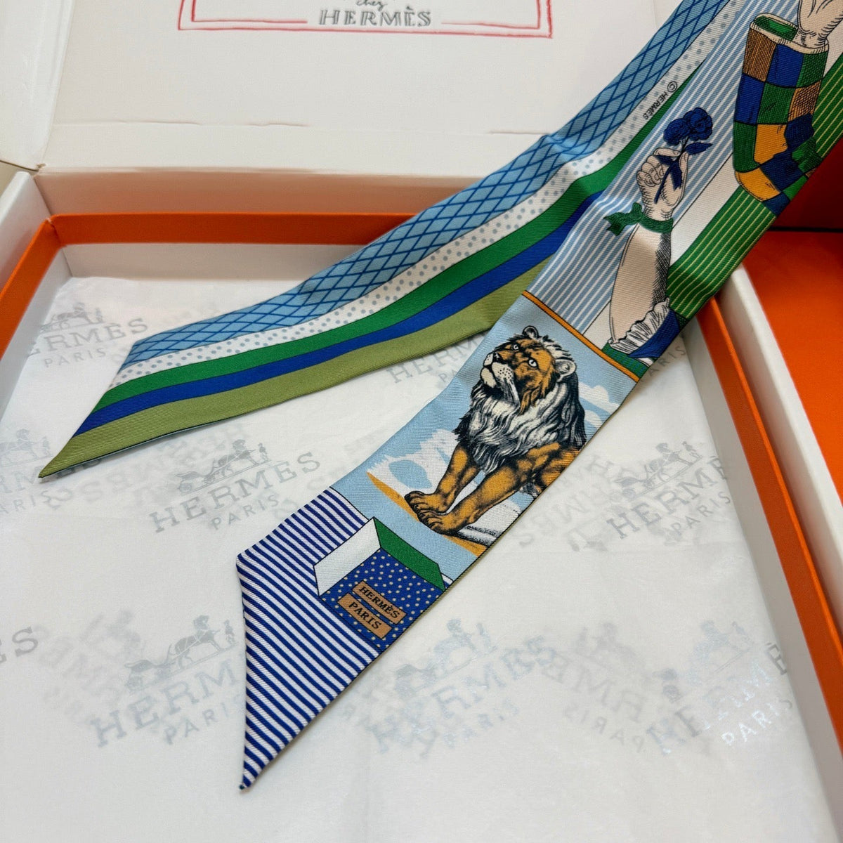 HERMES 26S TWILLY SCARF 86 IN SILK 492614