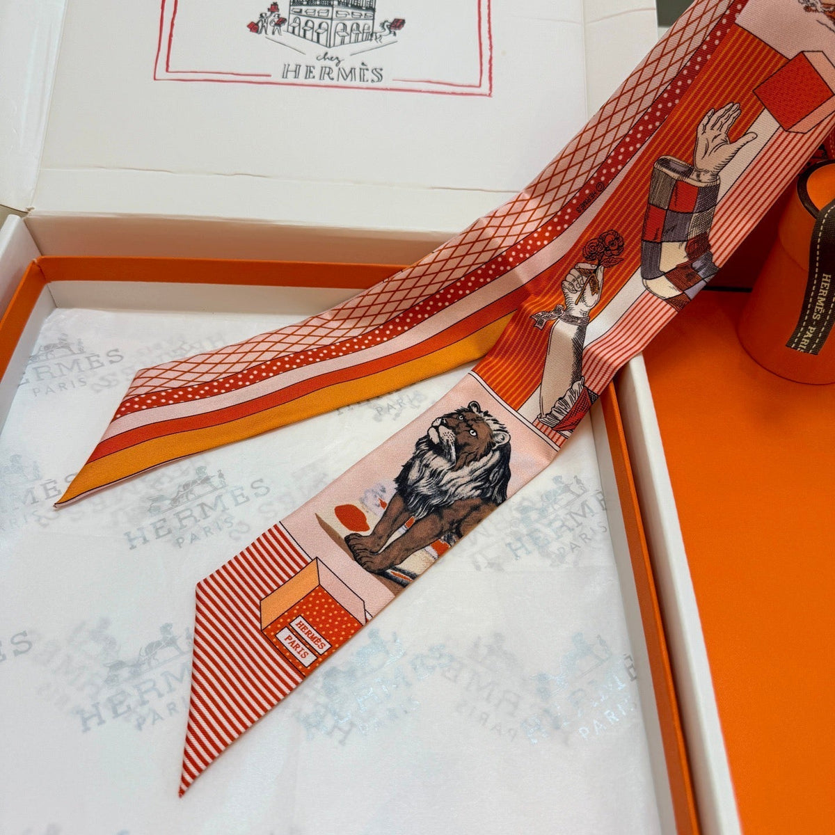HERMES 26S TWILLY SCARF 86 IN SILK 492617