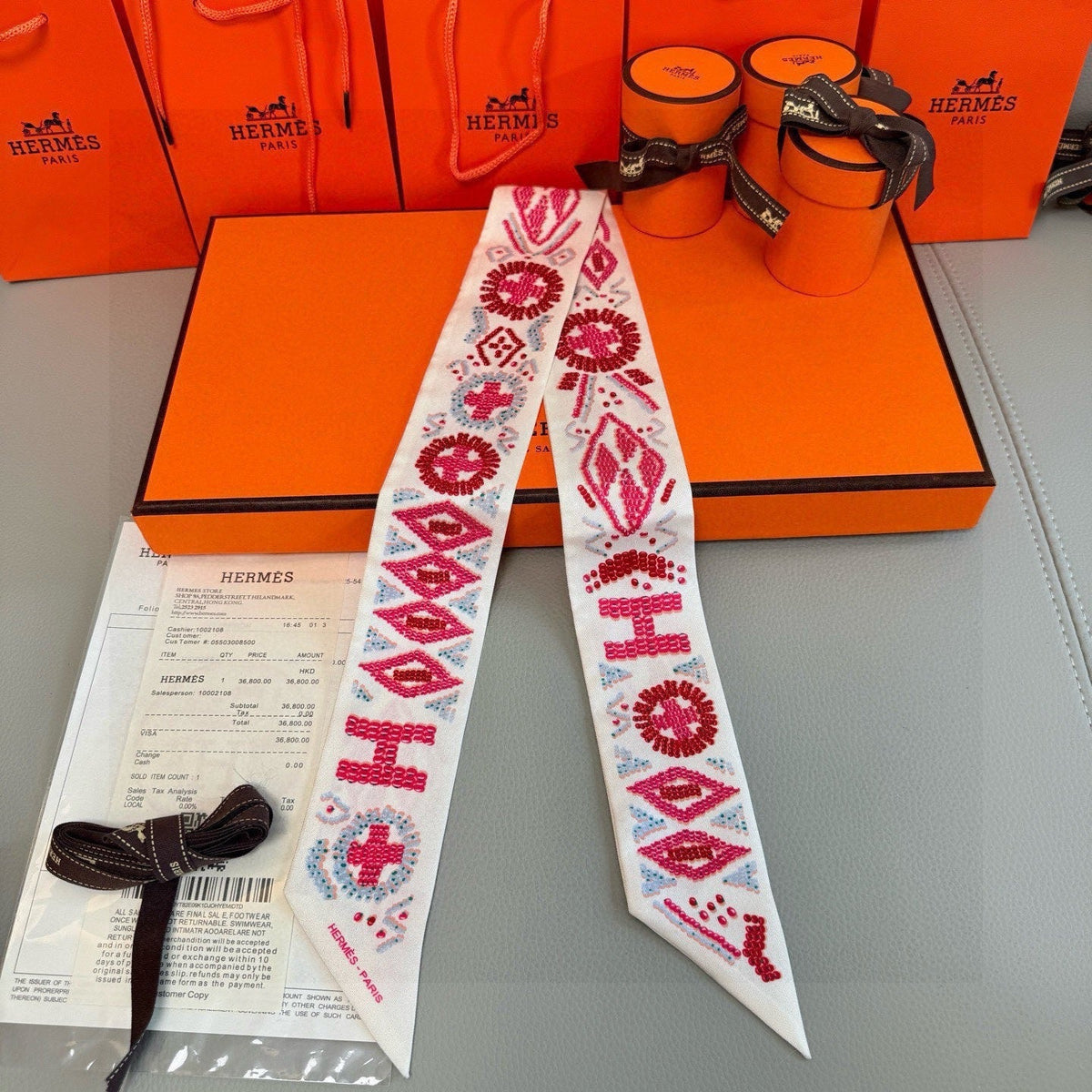 HERMES 26S TWILLY SCARF 86 IN SILK 492637