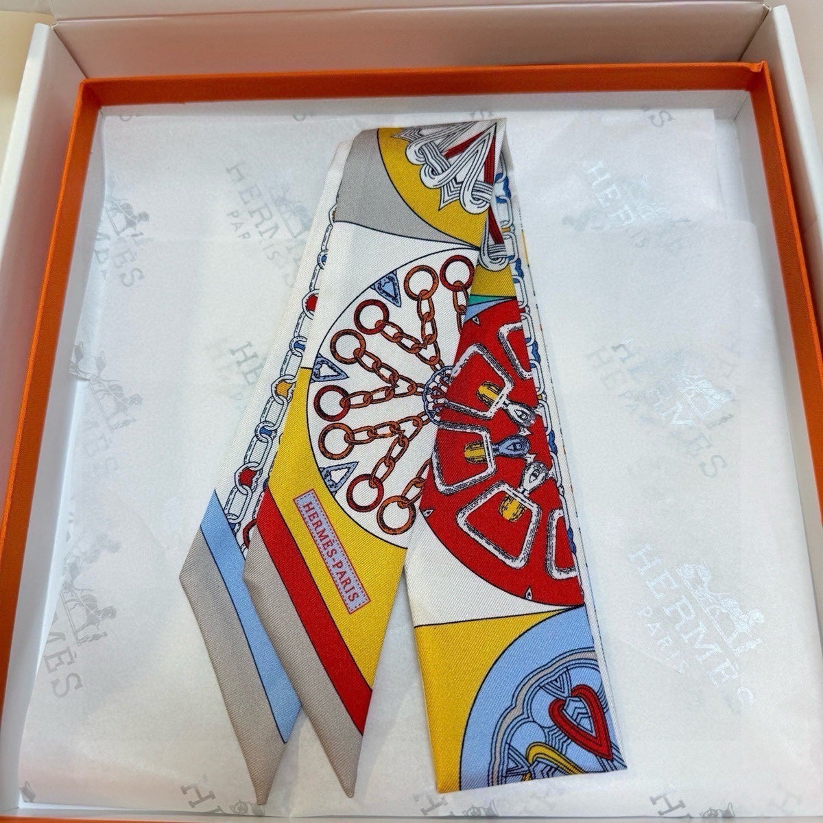 HERMES 26S TWILLY SCARF 86 IN SILK 492638