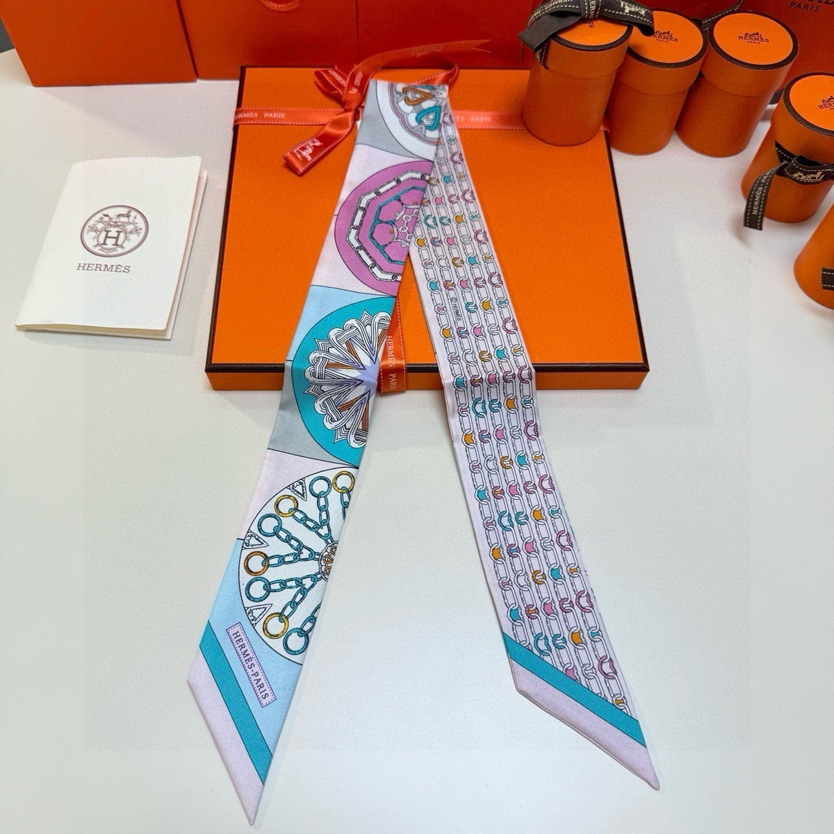 HERMES 26S TWILLY SCARF 86 IN SILK 492643