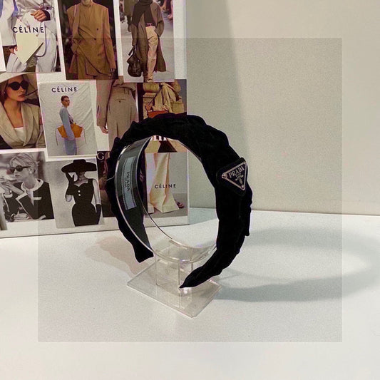 BLACK FABRIC BRAIDED HAIRBAND 344762
