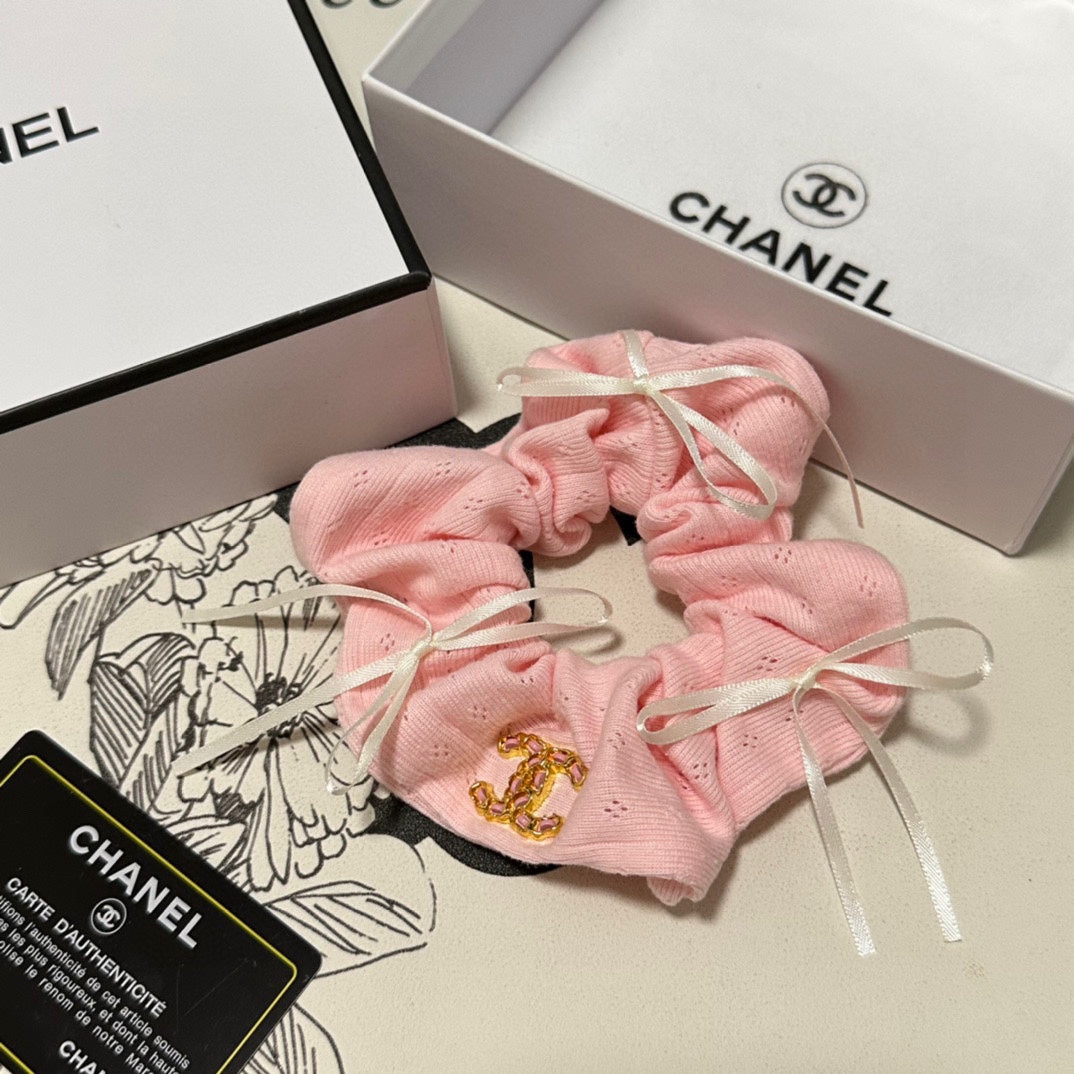 FLAMINGO PINK WRINKLED FABRIC SCRUNCHIE 432825