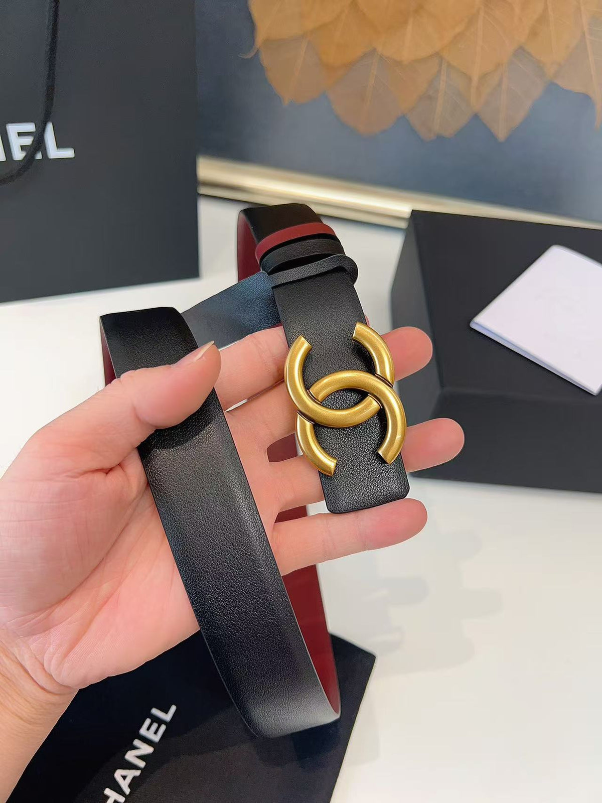 CHANEL 26S BELT 30 MM IN BLACK CALFSKIN 658695 mysite