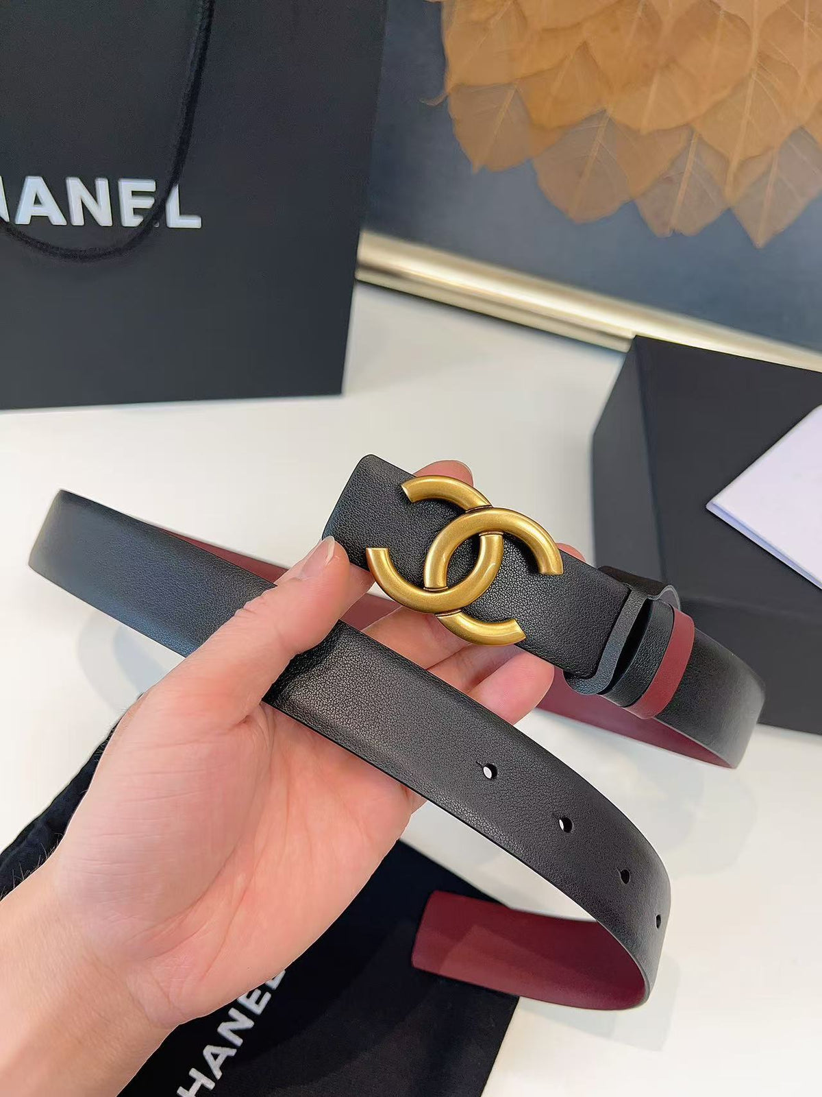 CHANEL 26S BELT 30 MM IN BLACK CALFSKIN 658695 mysite