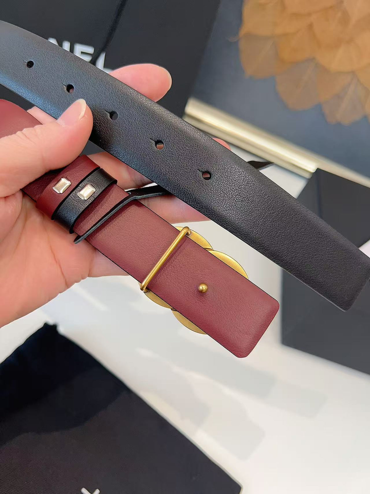 CHANEL 26S BELT 30 MM IN BLACK CALFSKIN 658695 mysite