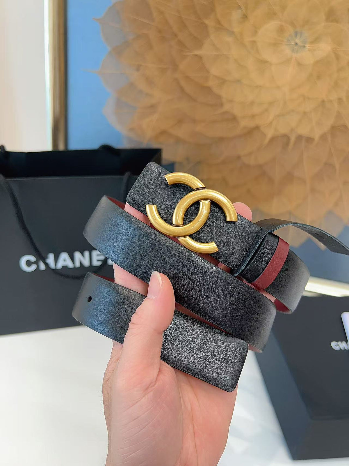 CHANEL 26S BELT 30 MM IN BLACK CALFSKIN 658695 mysite