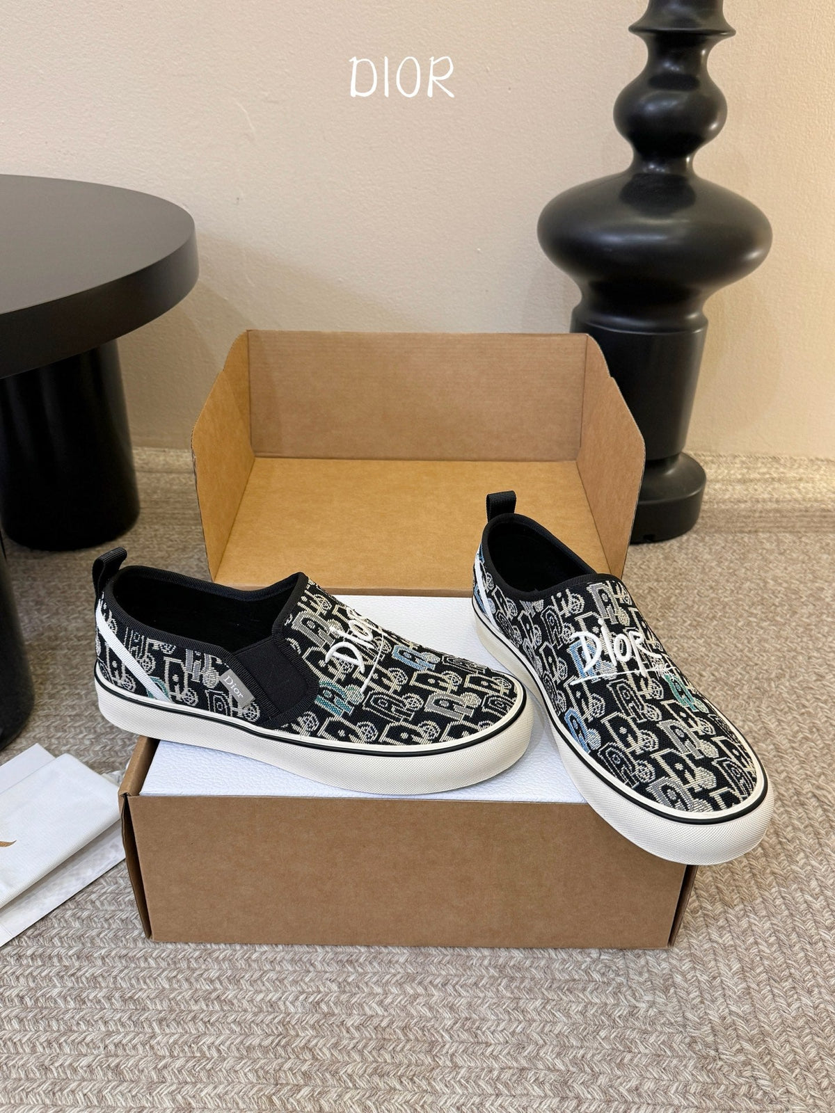 DIOR 26S WALK'N'DIOR SLIP-ON SNEAKERS IN MULTICOLOR DIOR OBLIQUE EMBROIDERED CANVAS STYLE 06