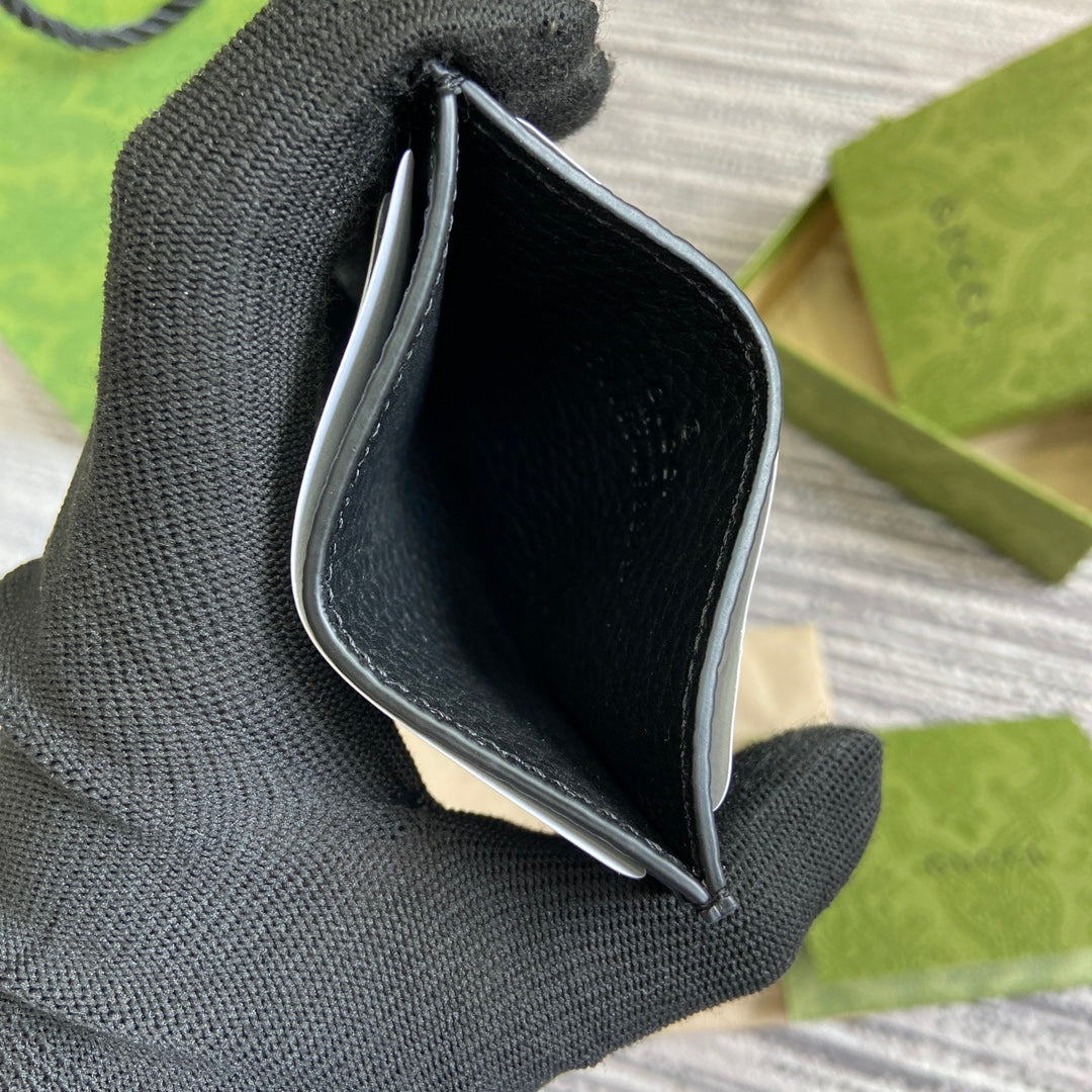 CARD HOLDER 10 IN BLACK CALFSKIN