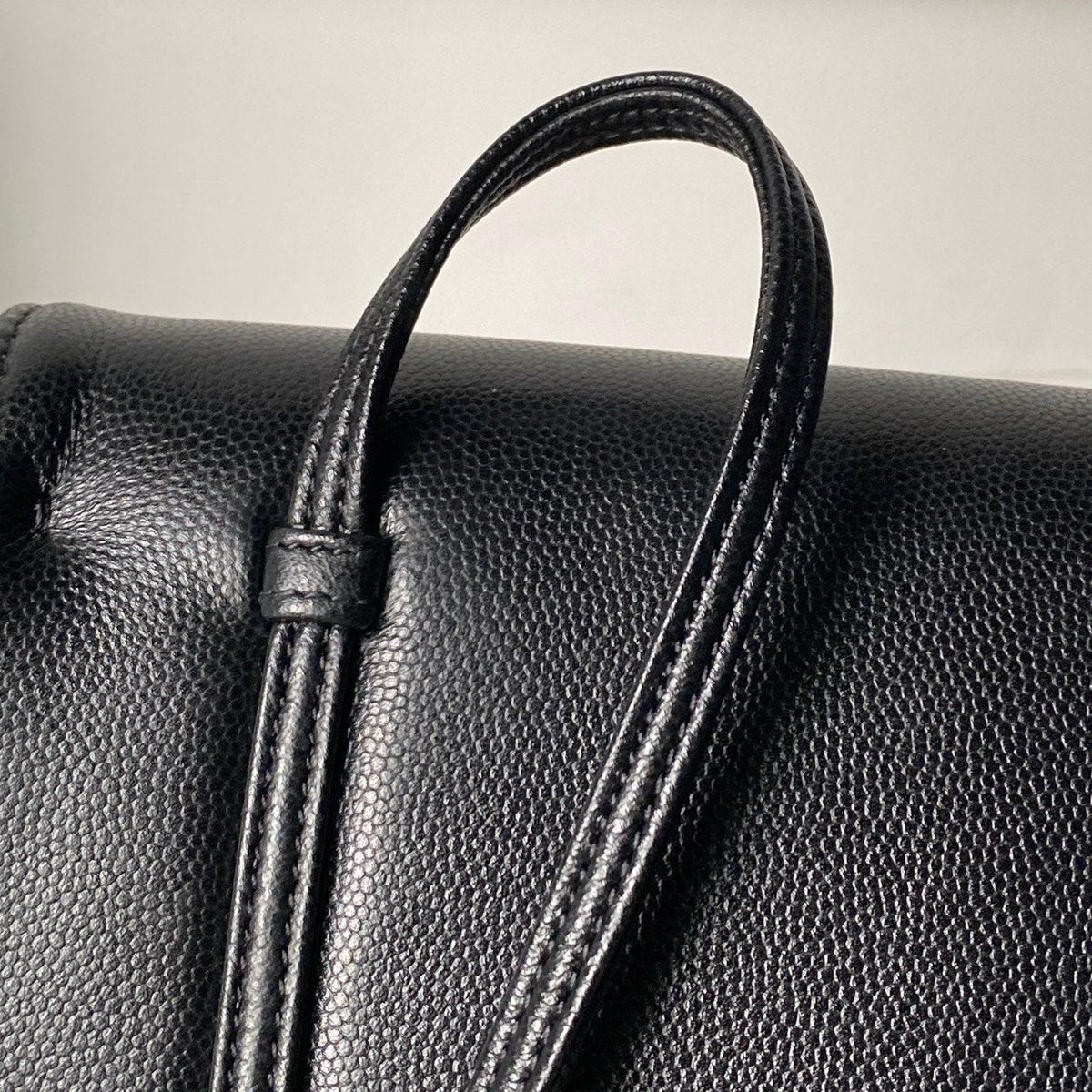CHANEL 26S SMALL PREPPY COCO FLAP BAG 22 IN BLACK GRAINED CALFSKIN GOLD HARDWARE