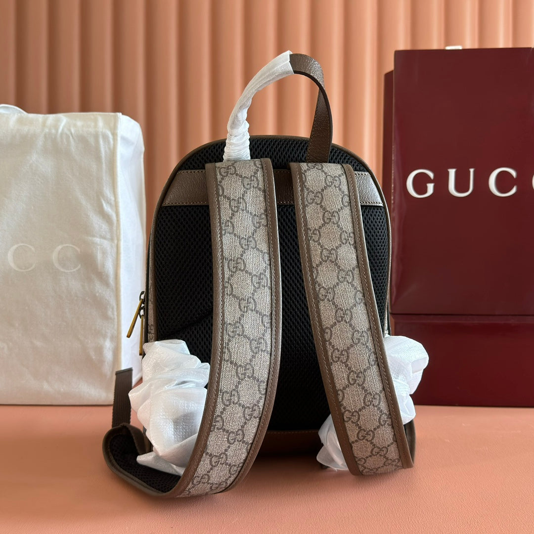 GUCCI DONALD DUCK SMALL BACKPACK 29 BROWN IN CALFSKIN