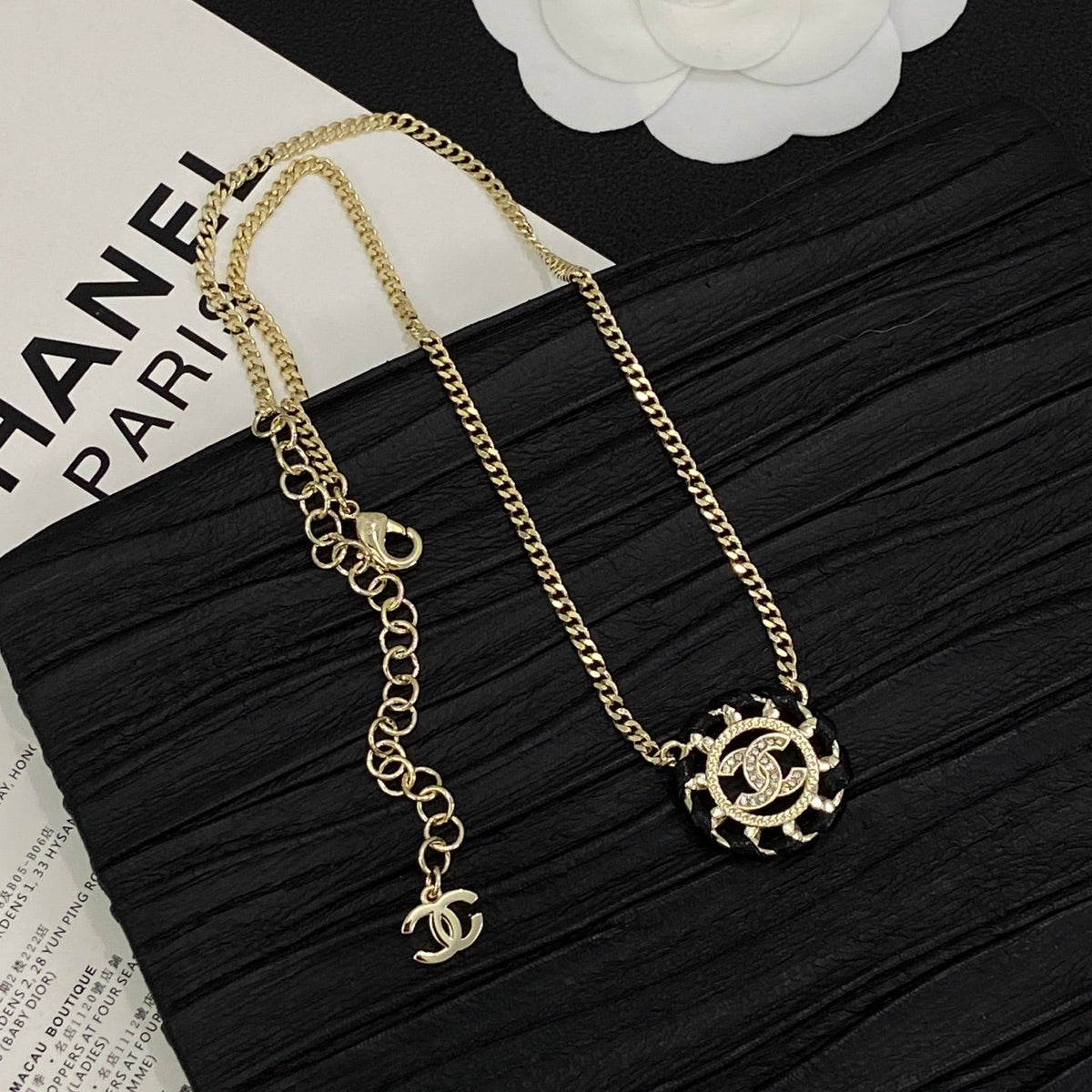 Classic Girl CC Design 4 Set (Earrings1 & 2+Bracelet +Necklace) - Black