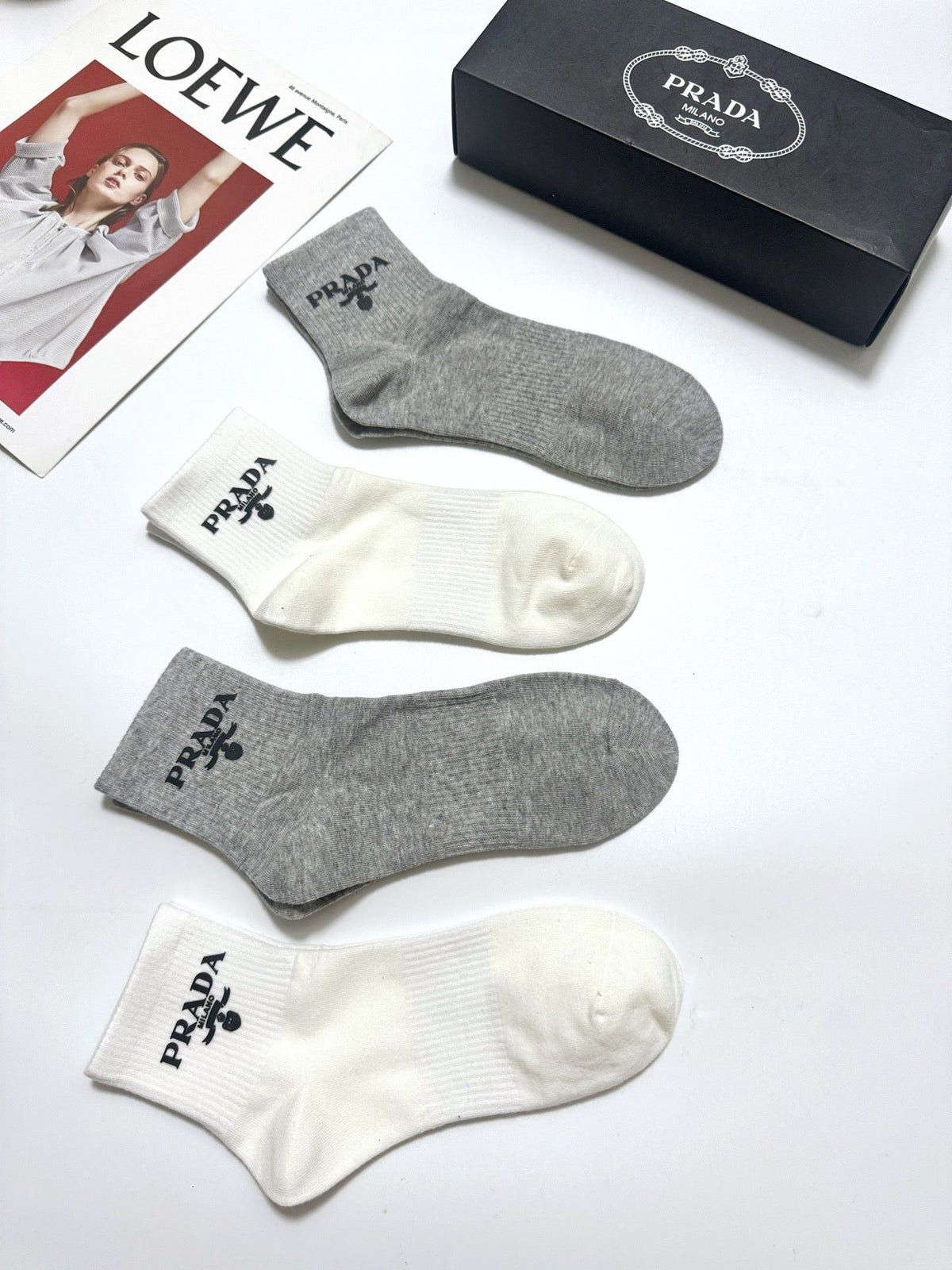 PRADA 26S ANKLE SOCKS 410299 (1 BOX)