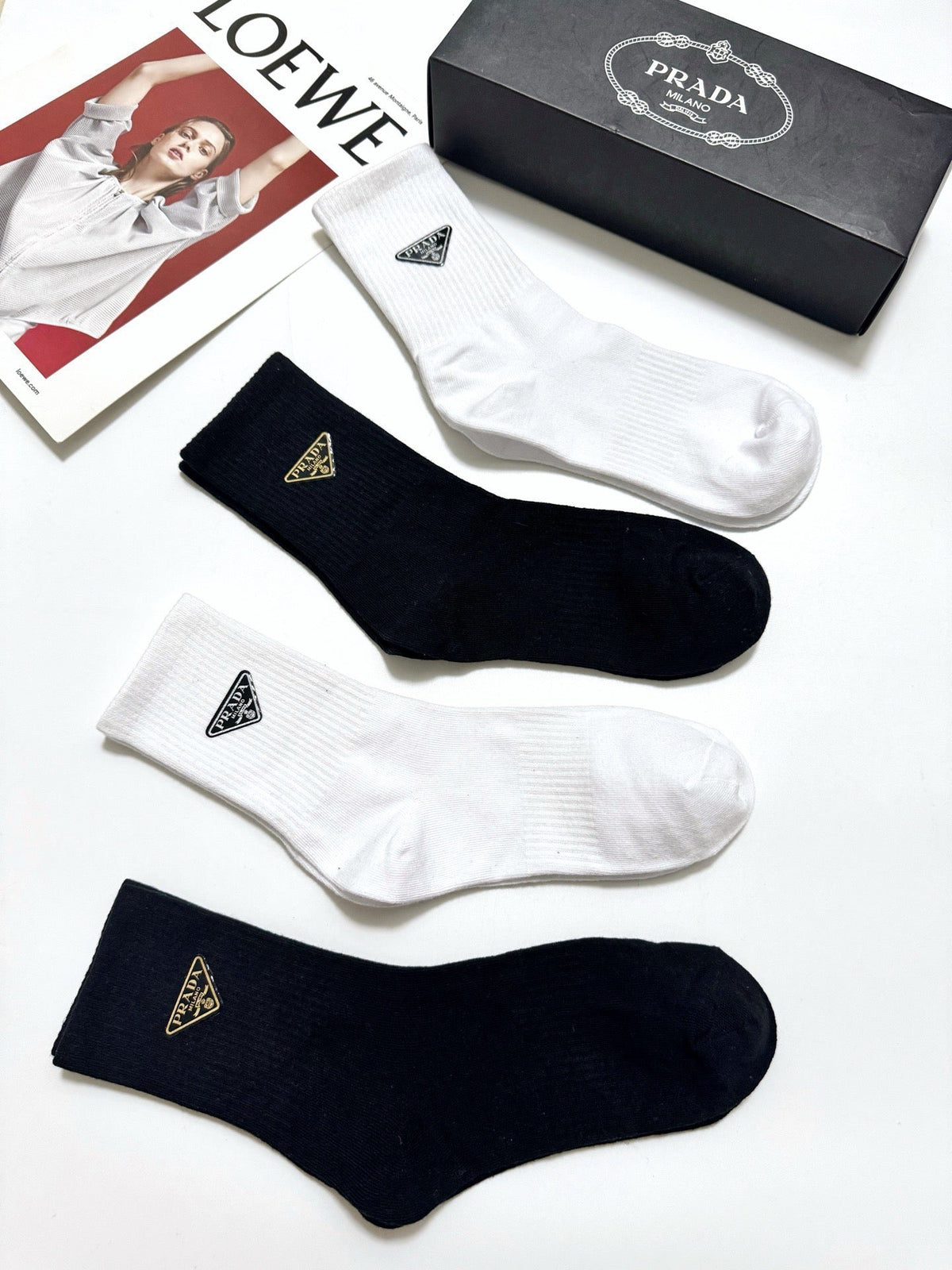 PRADA 26S ANKLE SOCKS 413923 (1 BOX)