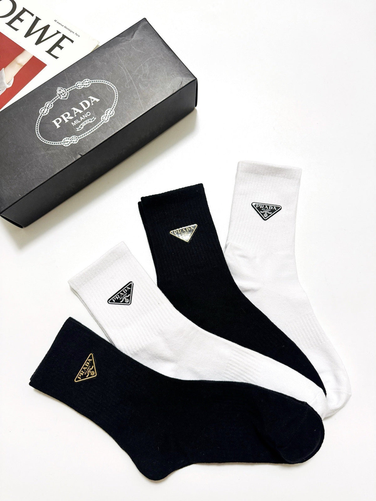 PRADA 26S ANKLE SOCKS 413923 (1 BOX)