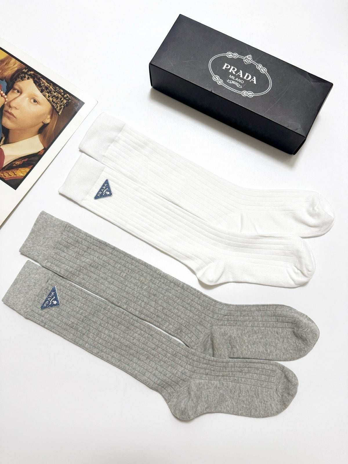 PRADA 26S CREW SOCKS 421085 (1 BOX)