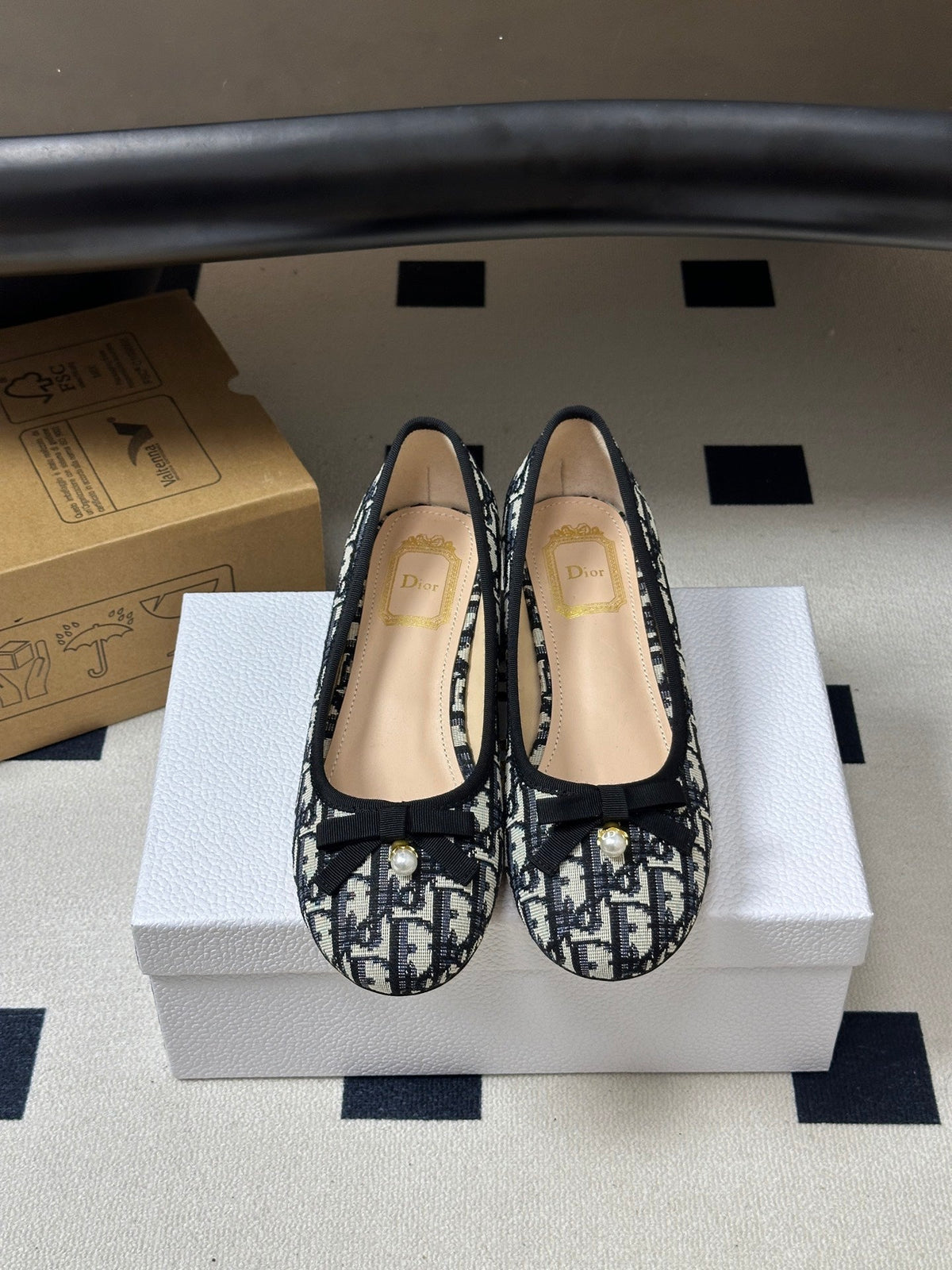 DIOR 26S MARY JANE HIGH HEELS 35MM IN BLACK DIOR OBLIQUE EMBROIDERED CANVAS WITH BOW
